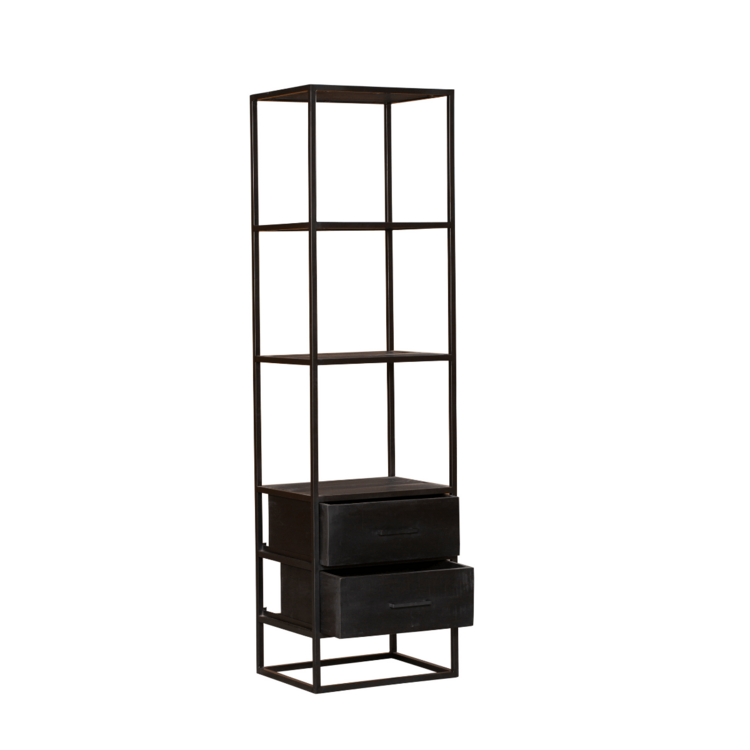 Starfurn Boekenkast Denver Black | 2 lades