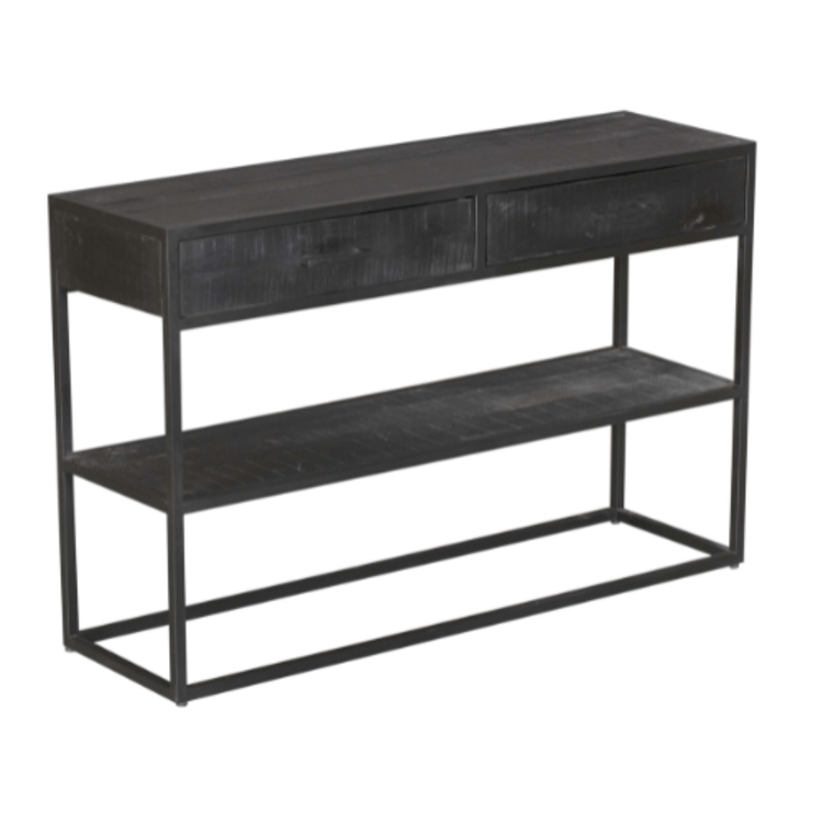 Starfurn Sidetable Denver Black | 2 lades