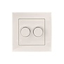 DUO LED Dimmer | afdekraam | glanzend wit