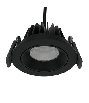 Inbouwspot zwart  EVOLUCE SLIM TILT - 2700K
