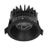 Inbouwspot zwart EVOLUCE DEEP - 2700K - 650 Lumen