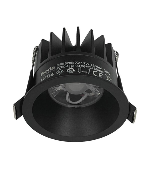 EvoLUCE Inbouwspot zwart EVOLUCE DEEP - 2700K - 650 Lumen