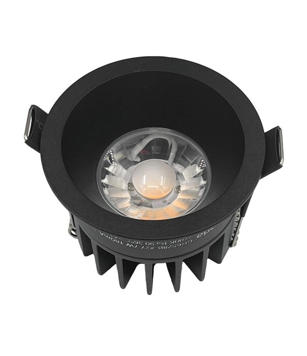EvoLUCE Inbouwspot zwart EVOLUCE DEEP - 2700K - 650 Lumen