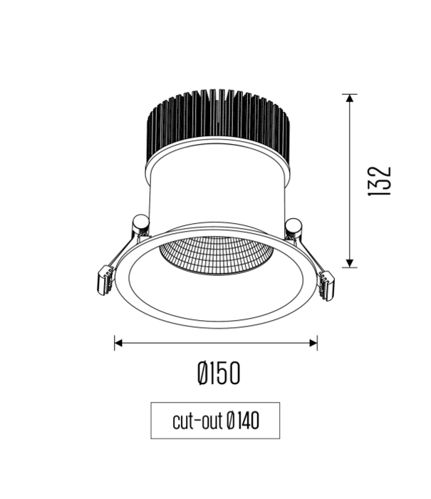 LED downlighter zwart-  CIMBRI HE