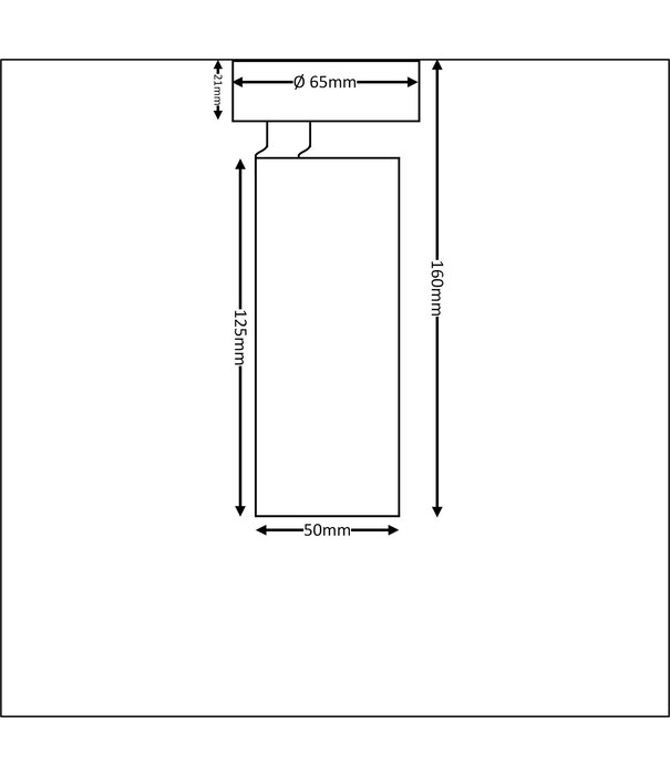 SLIMM-50 Opbouwspot Zwart/Goud 2700K