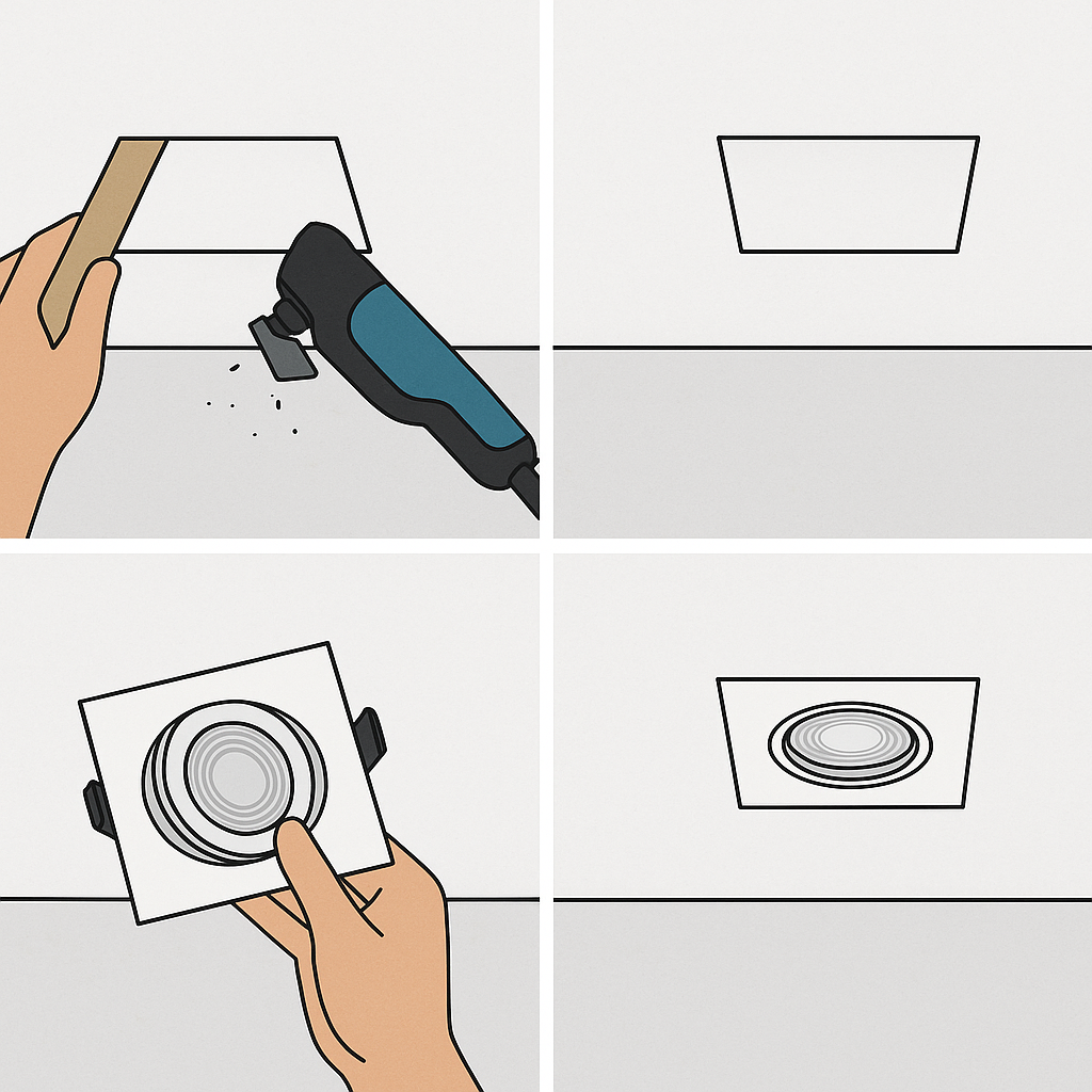 Een Vierkant Gat Zagen voor Vierkante Inbouwspots, zo Doe Je Dat!