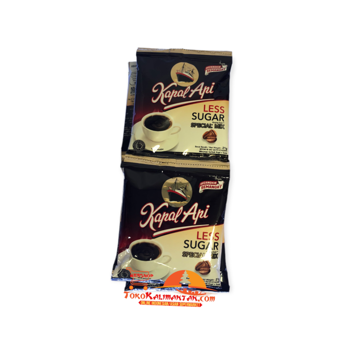 KOPI KAPAL API Kopi Kapal API Less Sugar 10 Sachets Toko Kalimantan