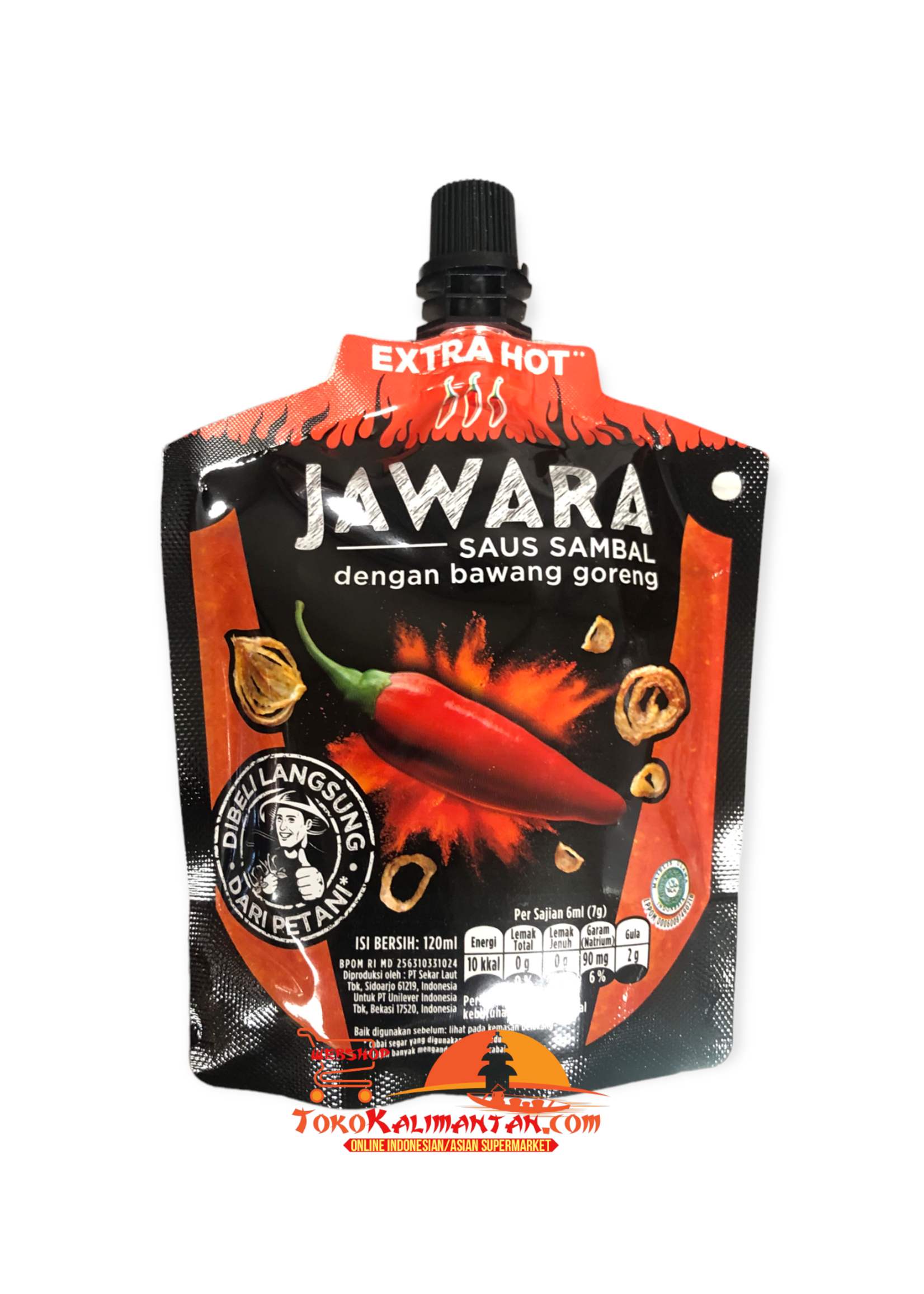 Jawara saus Jawara saus - Extra  Hot sambal dengan bawang goreng 250 ml
