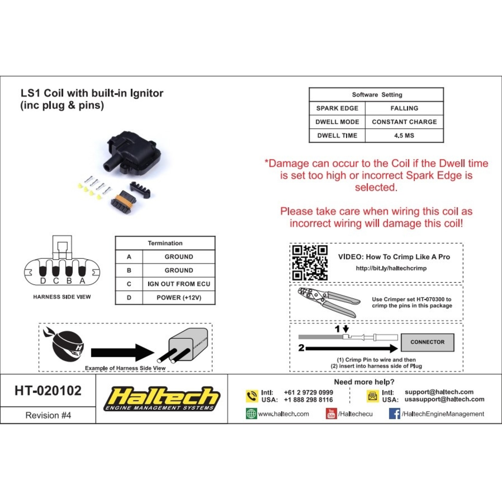 Haltech LS1 bobine met ingebouwde Ignitor