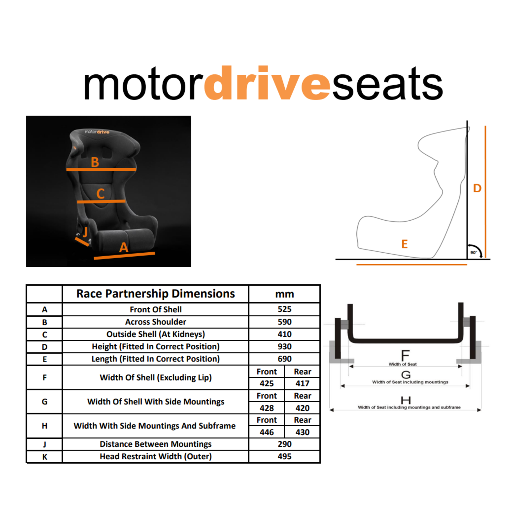 Motordrive Partnership Series Race Kuipstoel