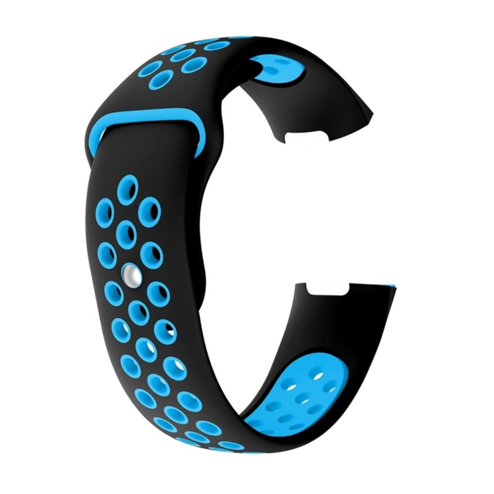 Bandje voor Fitbit Charge 3 en Charge - zwart-blauw - Smartwatch bandjes en | Intercella