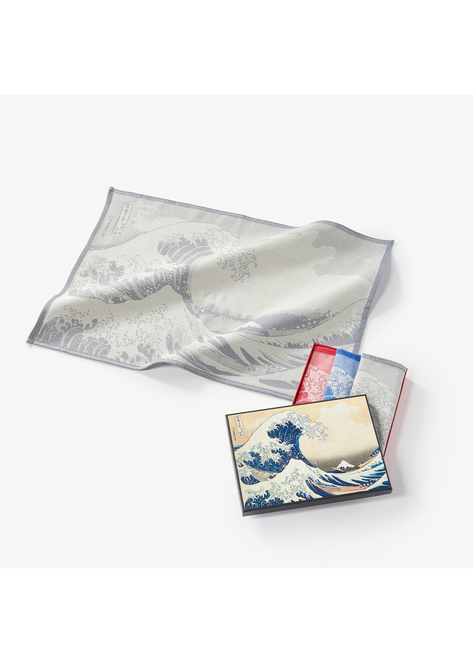 MuseARTa Küchentücher Katsushika Hokusai - The big wave off Kanagawa - 3er Set
