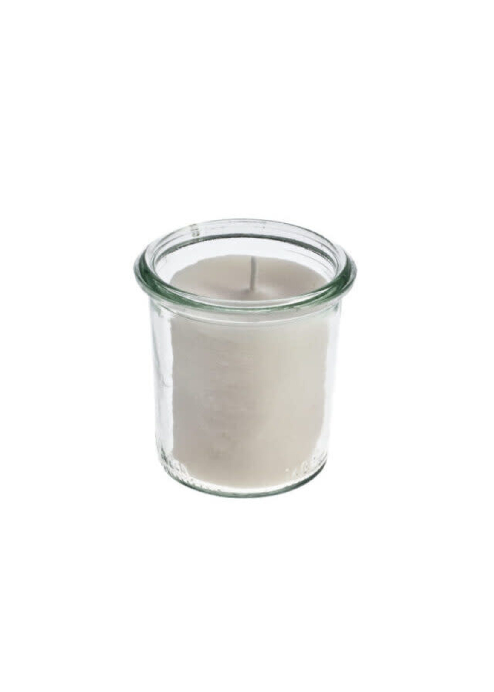 NATURUNDGUT Kerze im Original Weck-Glas aus Rapswachs - mit Glas 140 ml elfenbein Rapswachs