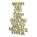 NOGALLERY Wenn dir das Leben eine Zitrone, reicht mach Limonade draus