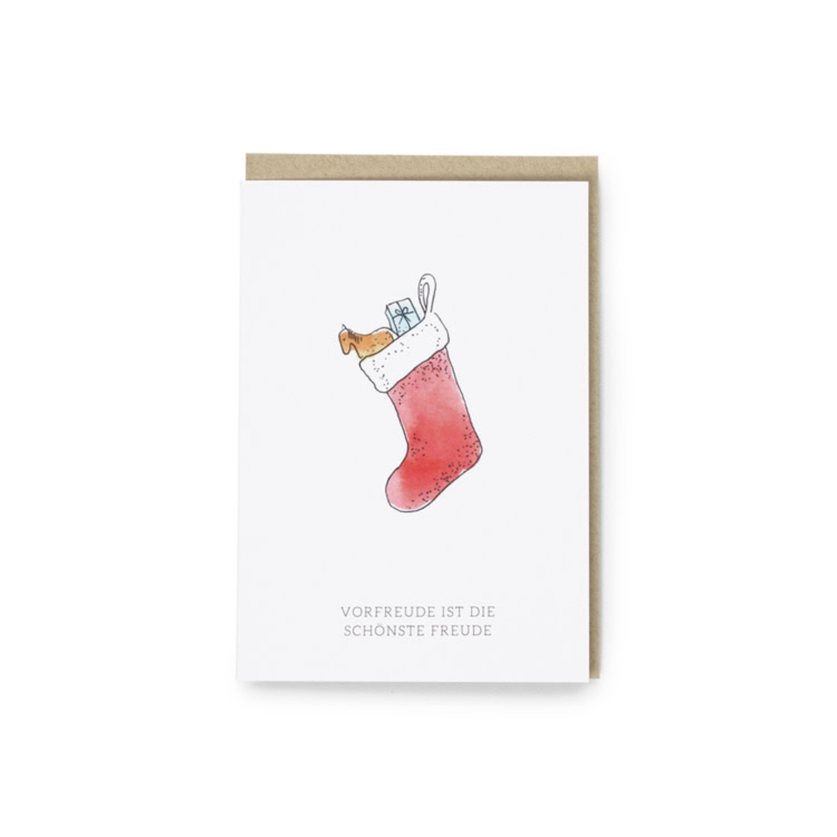 Fidea Design Klassische Weihnachten/Strumpf Faltkarte