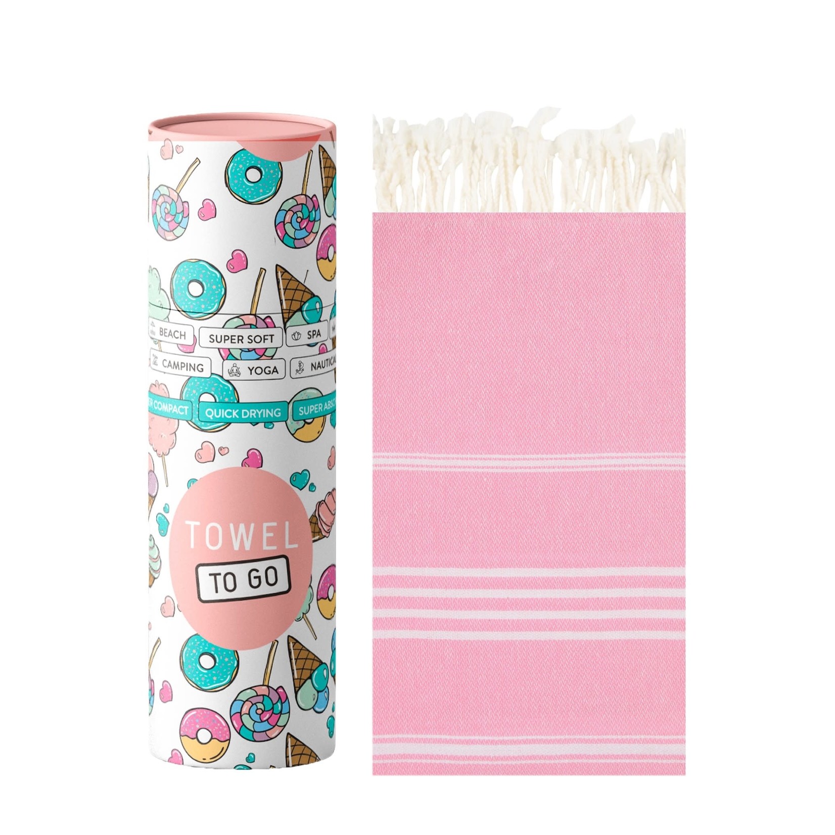 Towel to Go Hamamtuch Ipanema Kids pink 100% Baumwolle