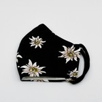 Edelweiss schwarz 3-lagig mit Filterfach und Nasenbügel