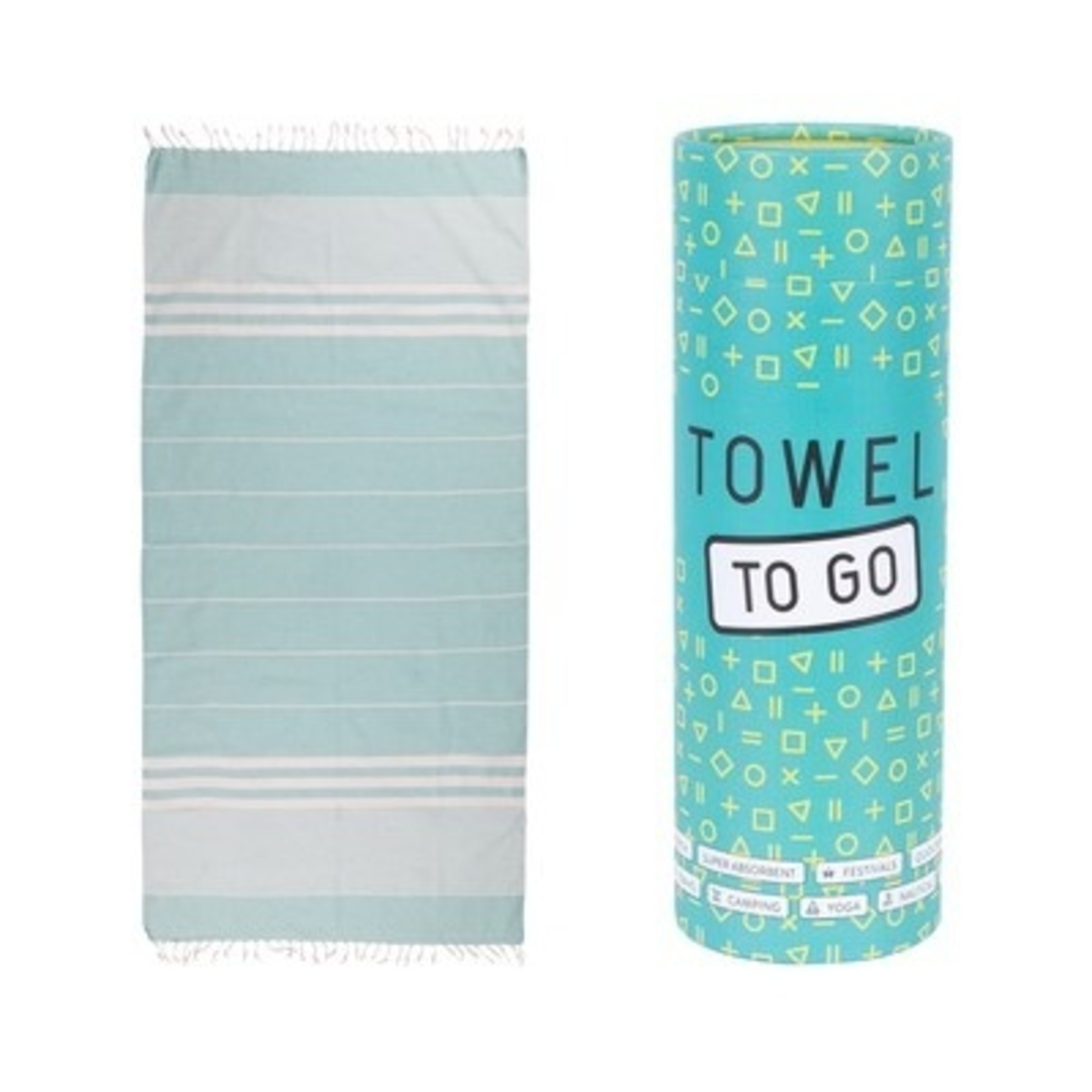 TOWEL TO GO Towel to go Malibu türkis 100%BW oeko tex