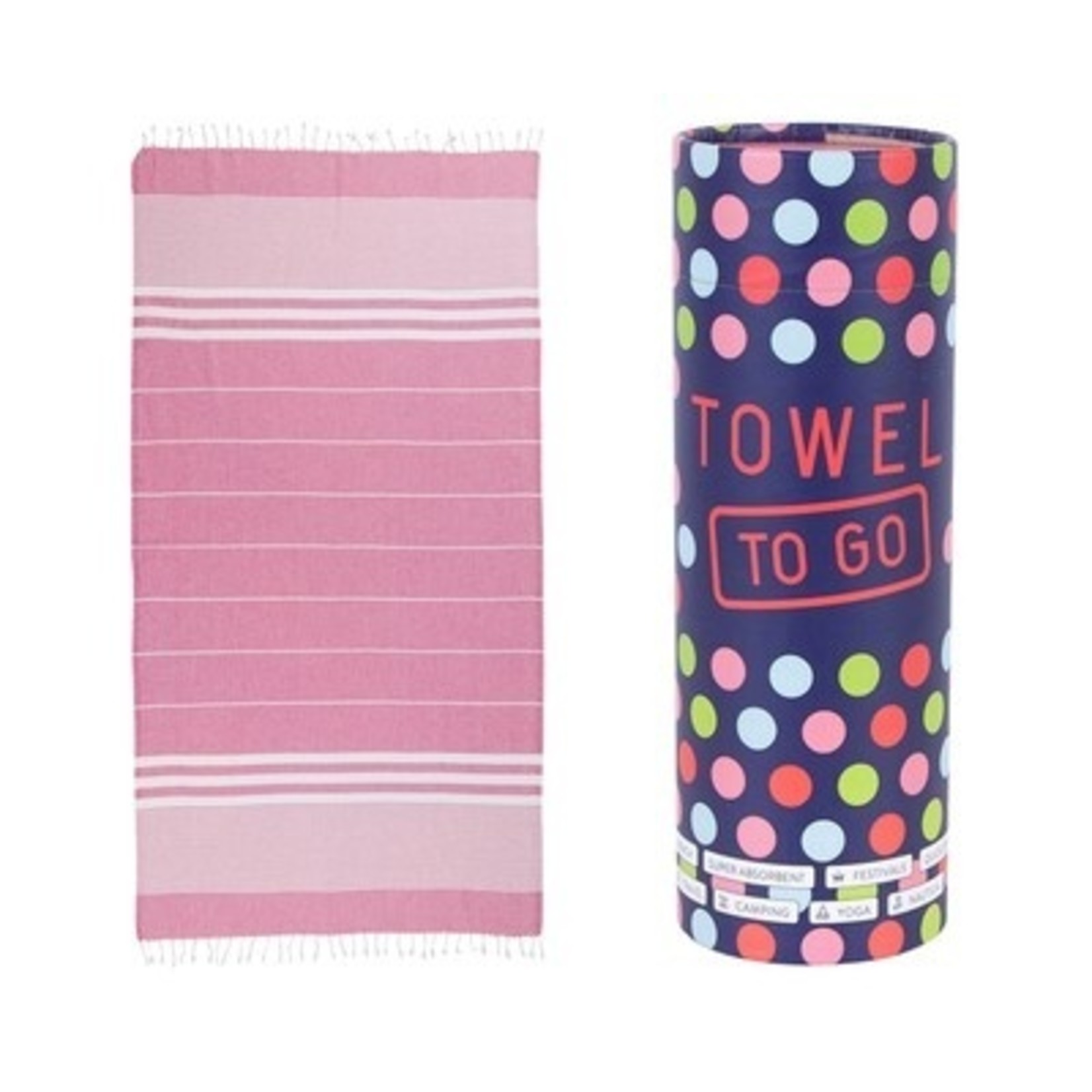 TOWEL TO GO Towel to go Malibu pink 100%BW oeko tex