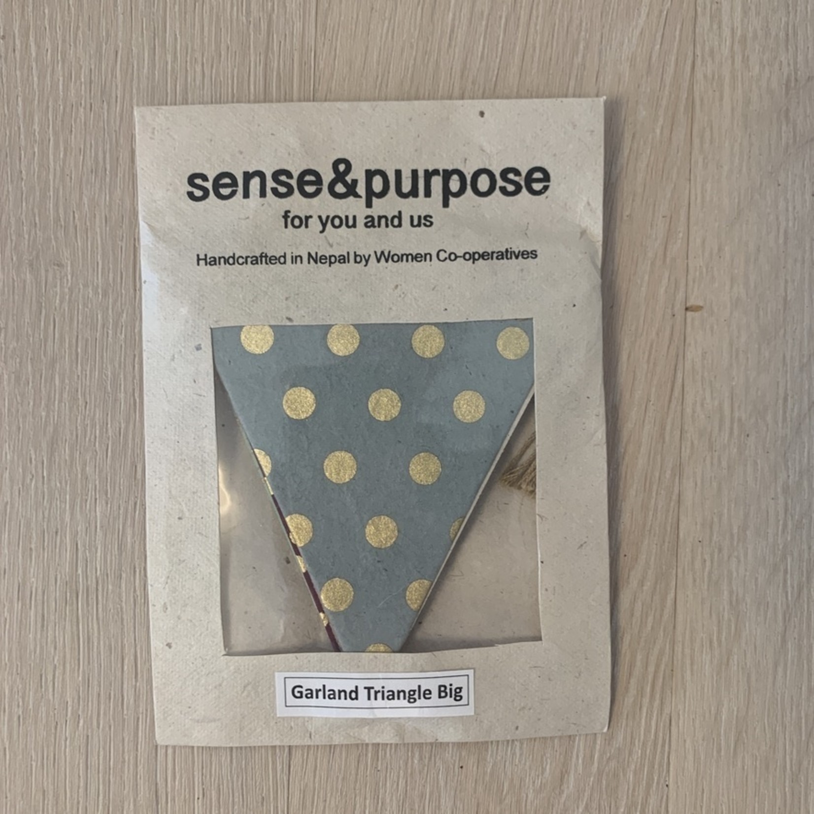 sense&purpose Girlande Dreieck gross Handgeschöpftes Papier