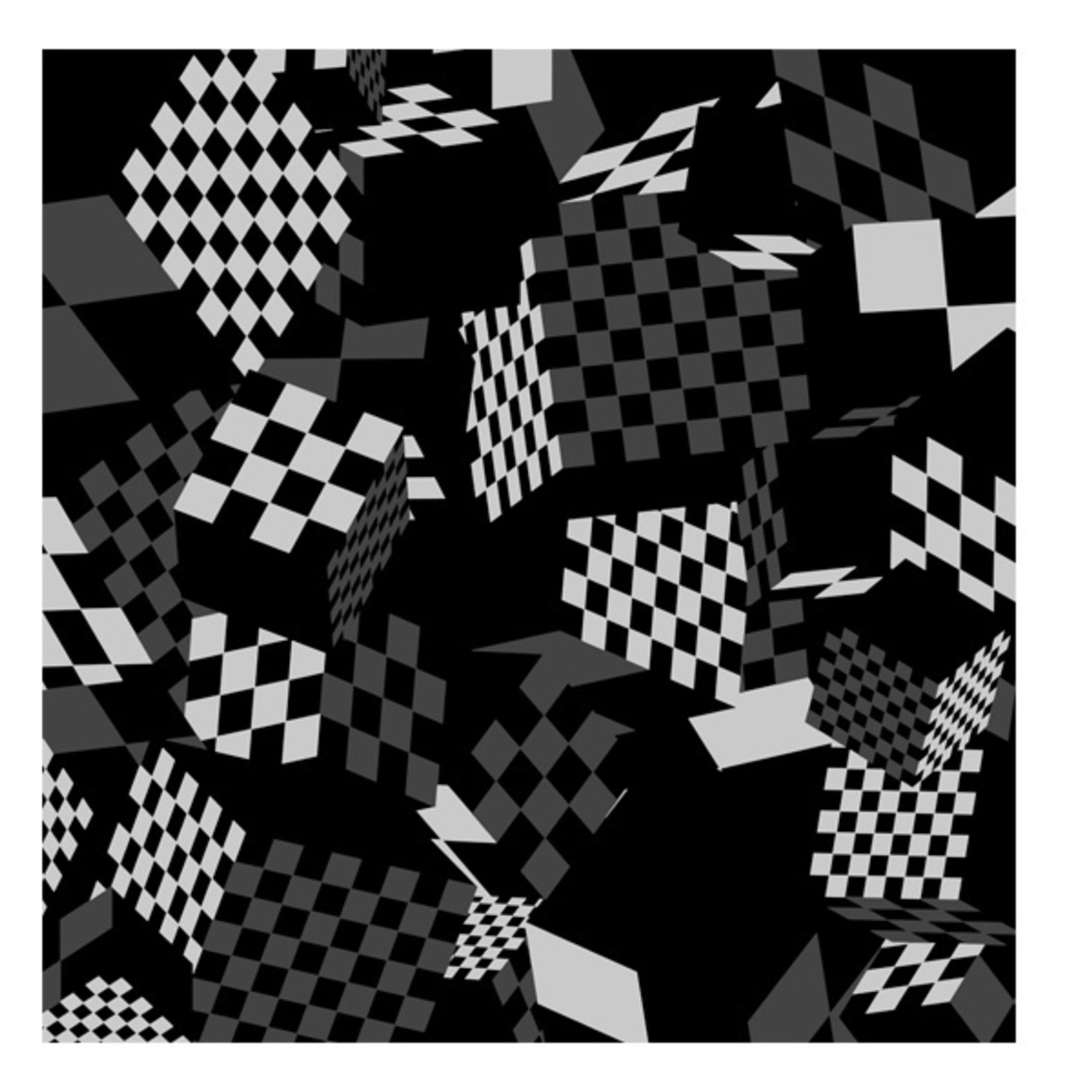 Mashu Kyoto FUROSHIKI -Schach black 100% Baumwolle im Siebdruck