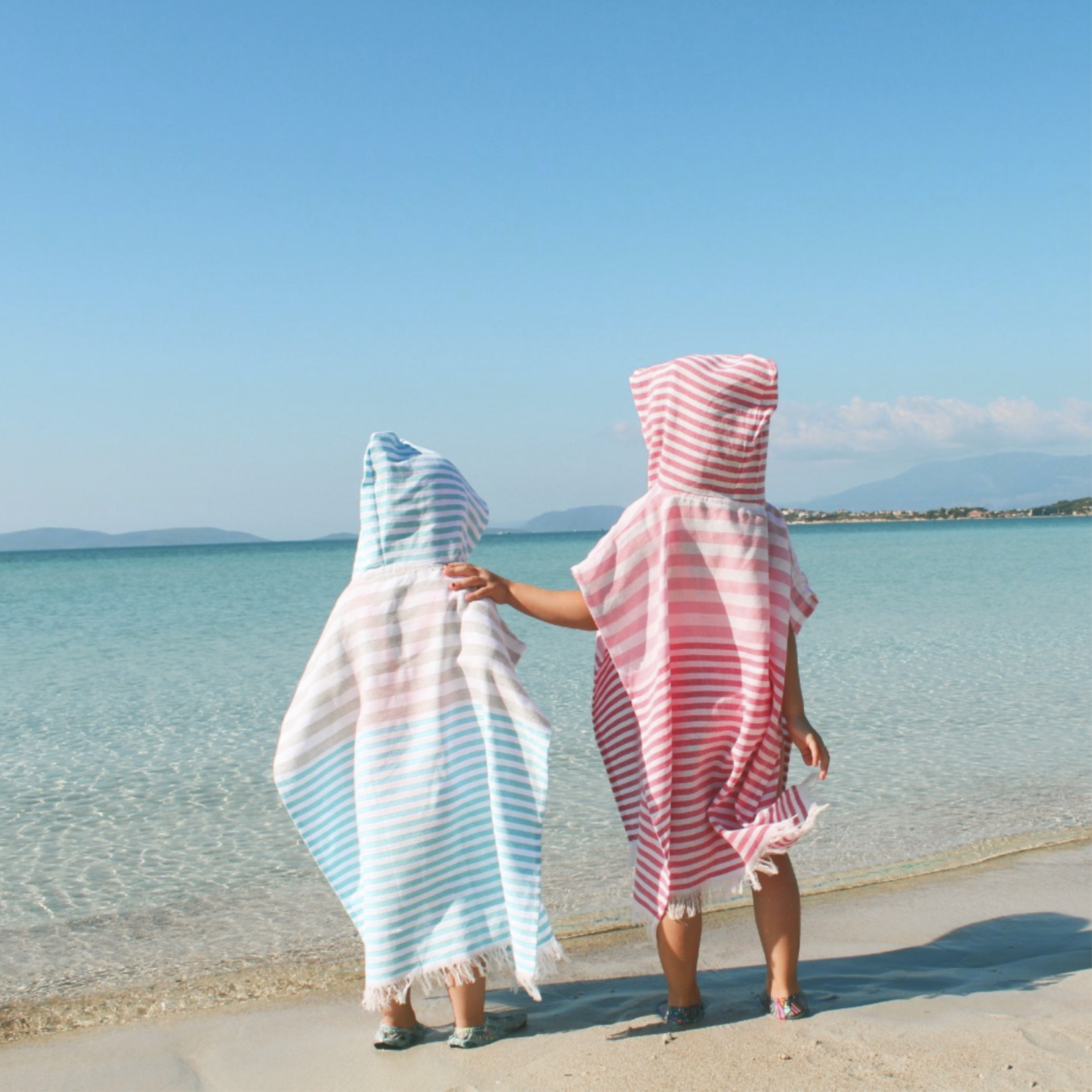 TOWEL TO GO Playa Kids Poncho blau