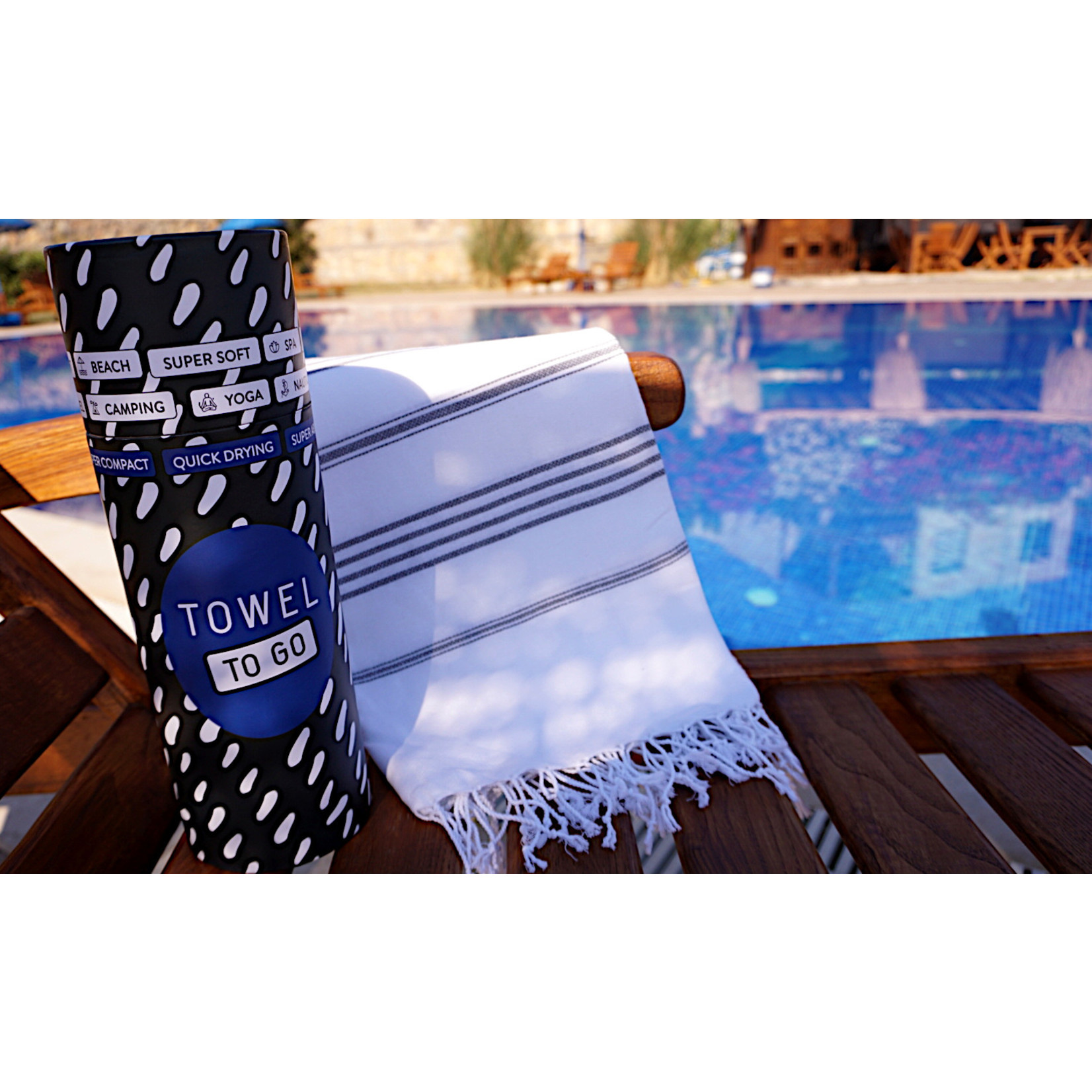 TOWEL TO GO Towel to Go Hamamtuch Ipanema weiss 100% Baumwolle