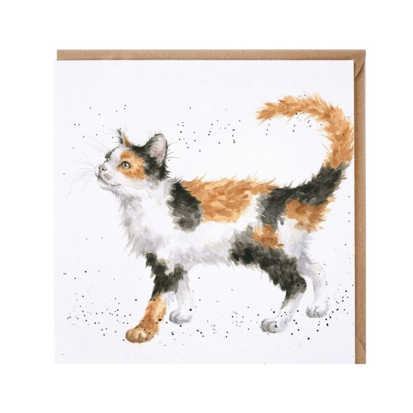 Wrendale Design Karte Calico Cat recycling