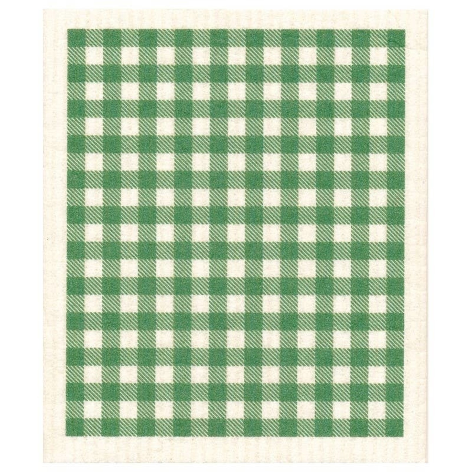 MORE JOY Schwammtuch Gingham Green 70%Cellulose / 30%Baumwolle