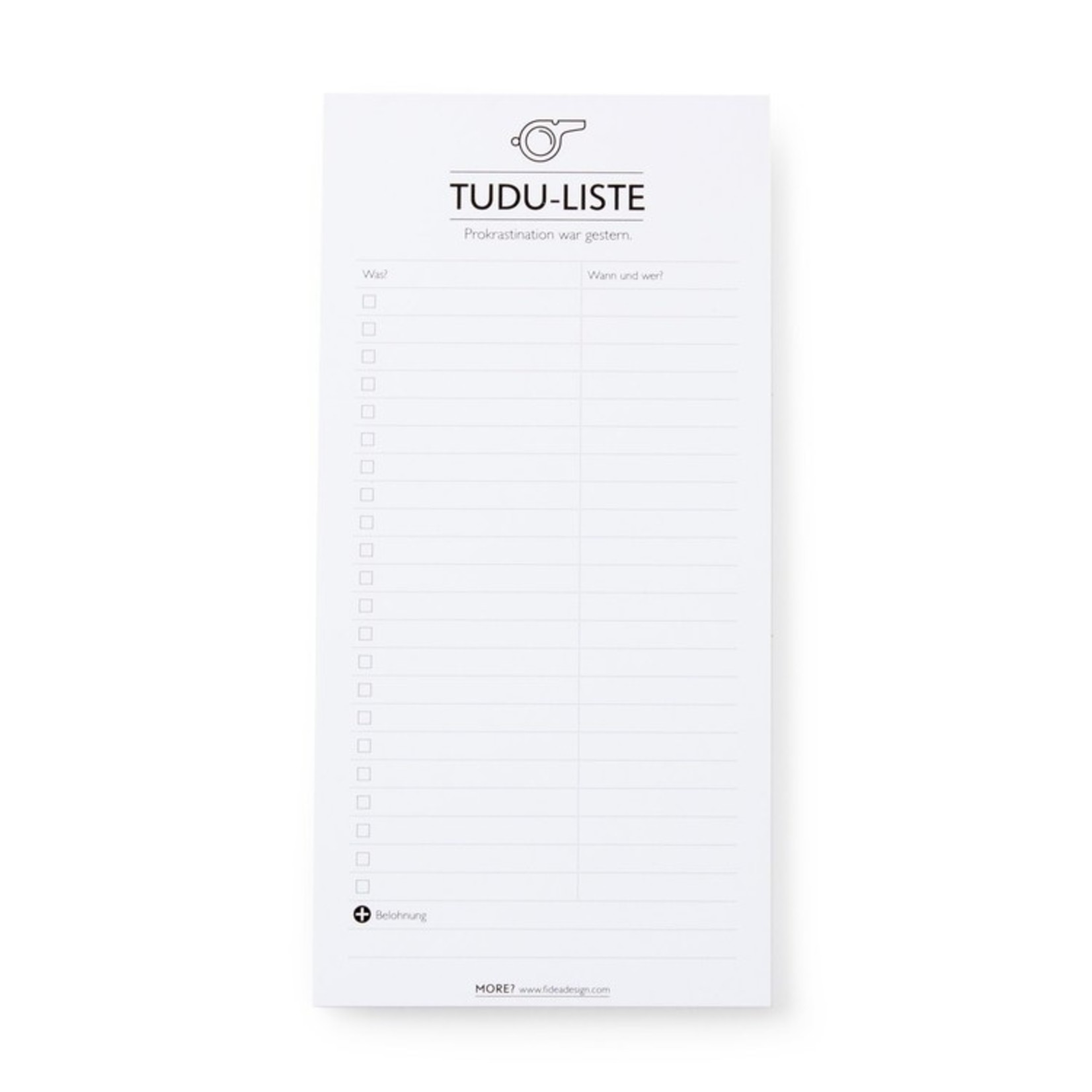 Fidea Design Tudu-Liste Notizblock