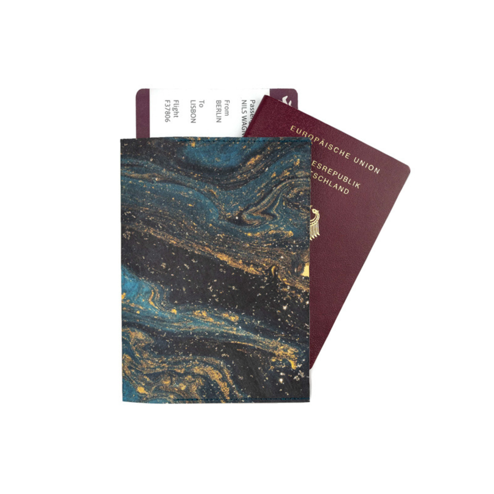 Paprcuts Reisepass Cover - Saphire Marble Tyvek