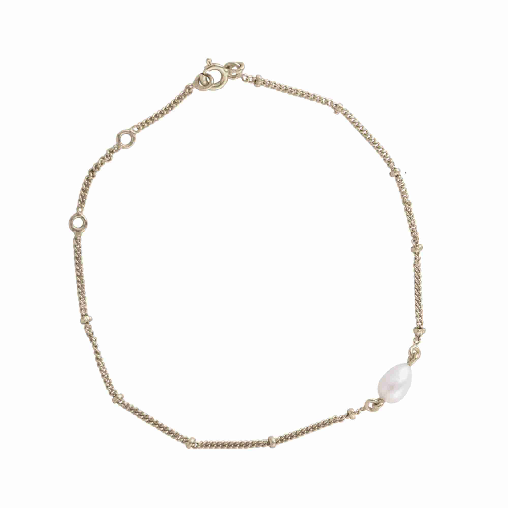 PROTSAAH Armband Pearls Galore Pearl Anklet Silber
