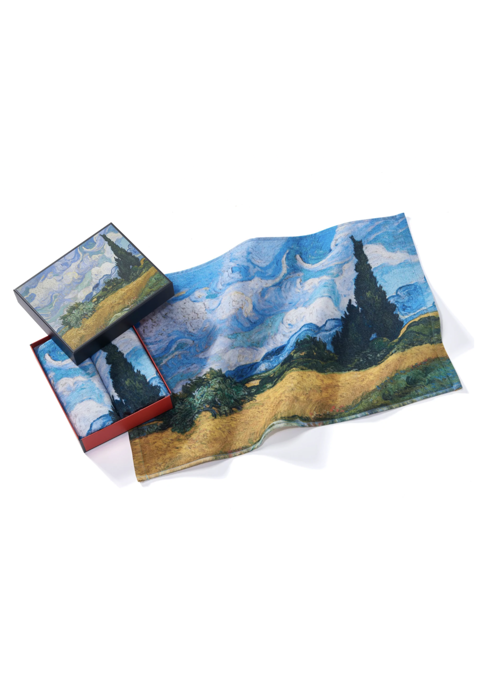 MuseARTa Frottiertuch Vincent van Gogh - Wheatfield with Cypresses - 2er-Pack