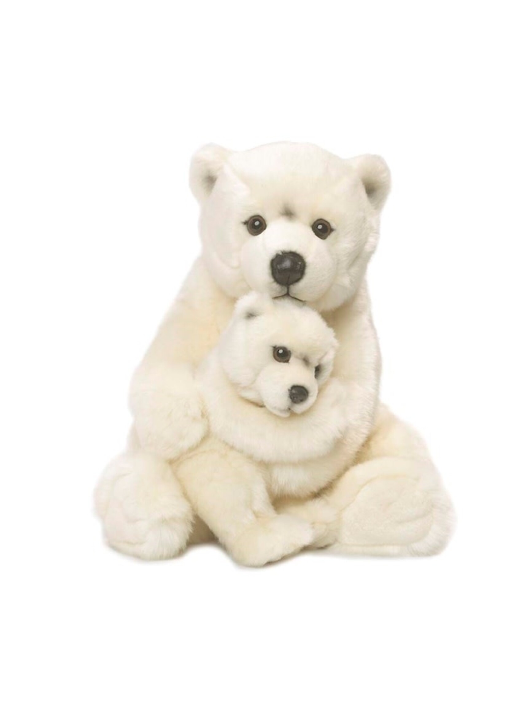 Eisbär mit Baby 28 cm