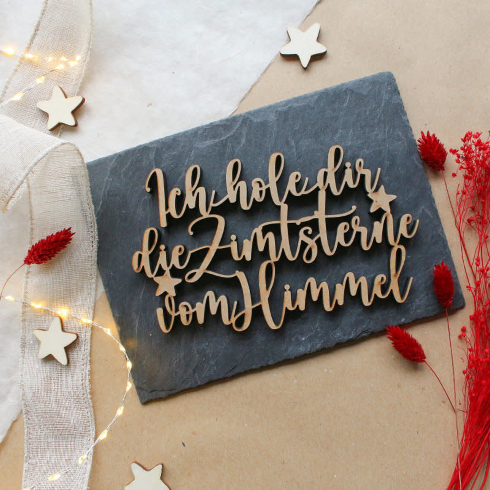 NOGALLERY Schriftzug  hole dir die Zimtsterne vom Himmel Gold