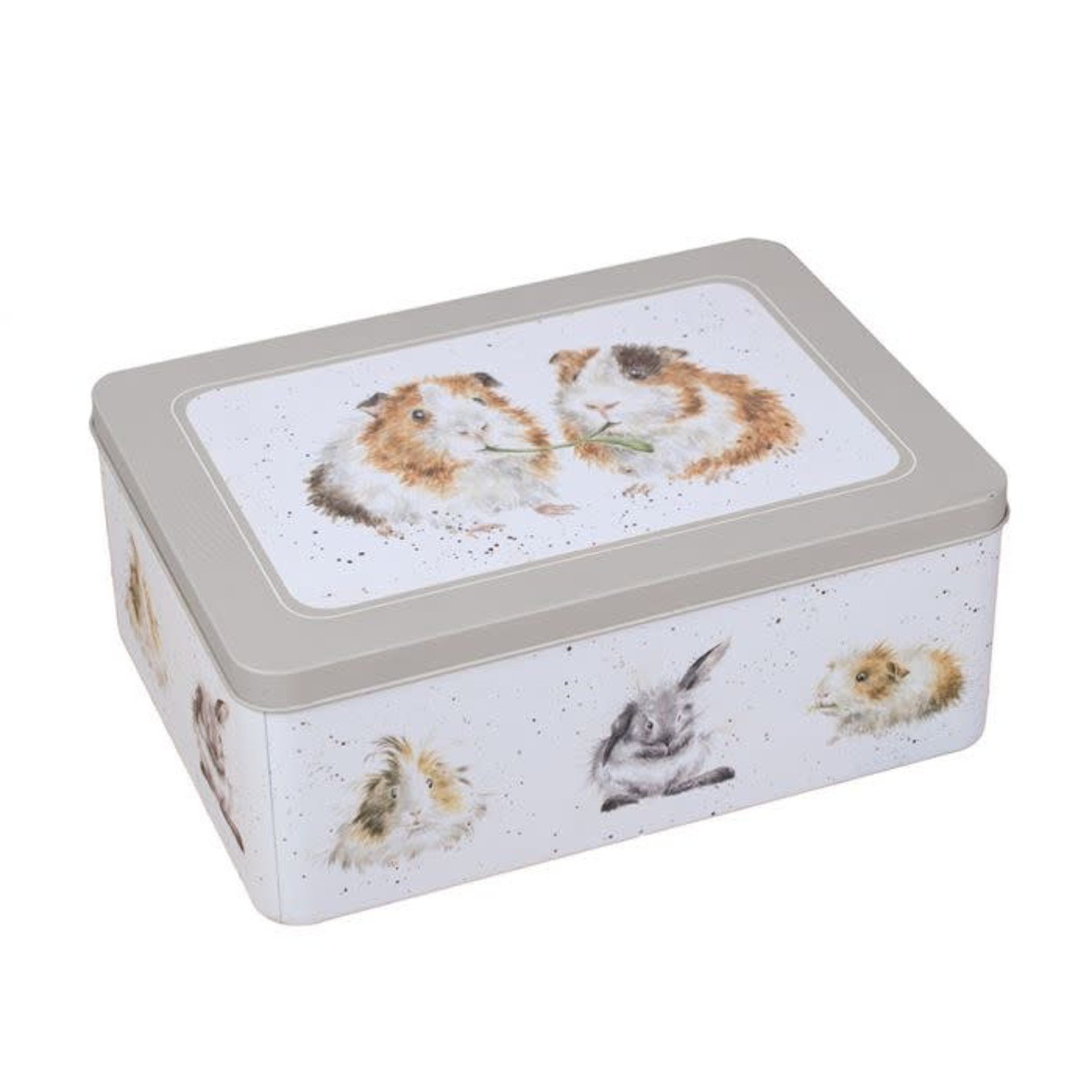 Wrendale Design TIN Guinea Pig & rabbit Rectangular