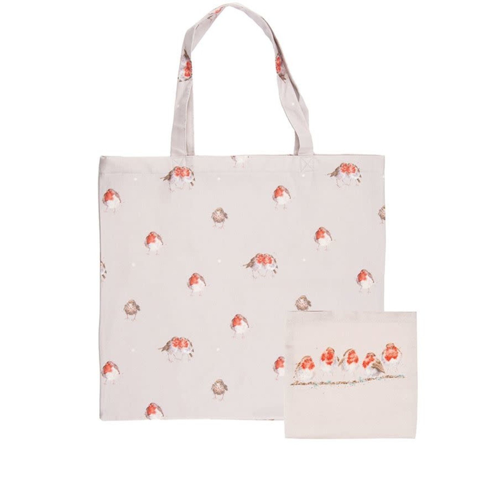 Wrendale Design Shopper 'Jolly Robin' Robin Foldable