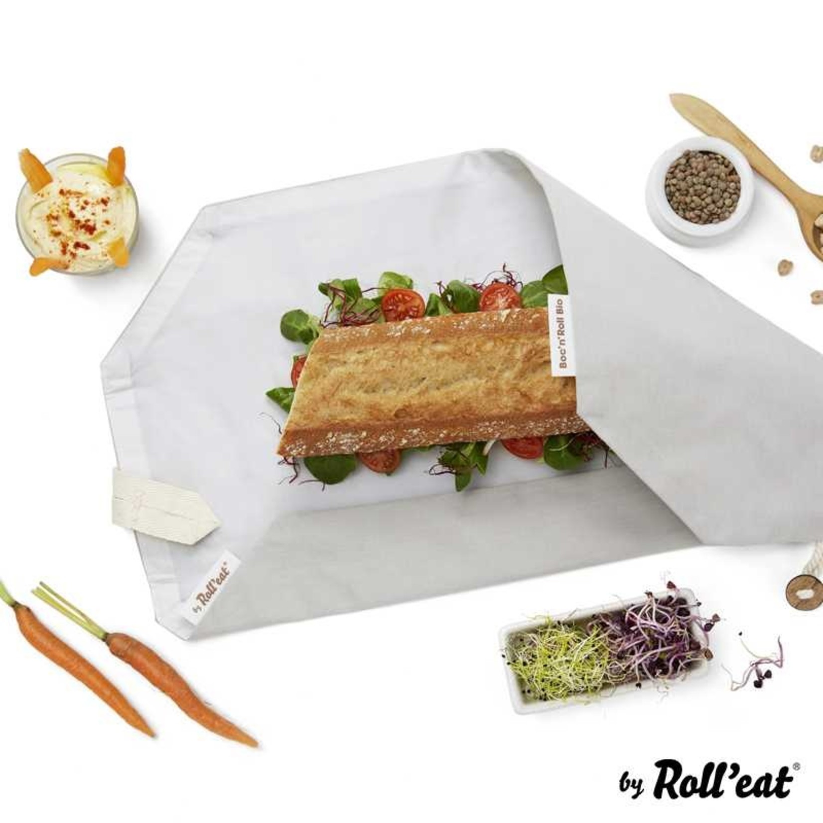 Roll'Eat Boc'n'Roll Lunch Wrap Bio gray