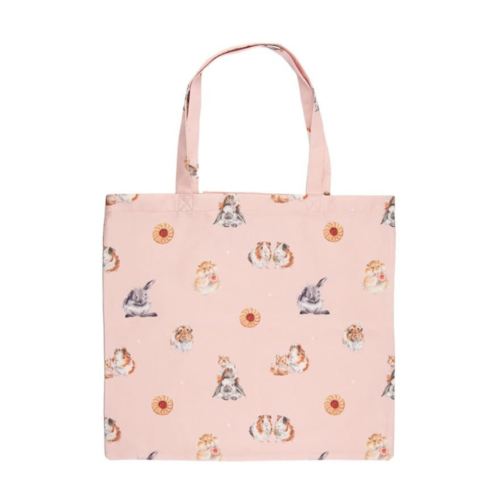 Wrendale Design Shopper 'Piggy in the Middle' Rabbit & Guinea Pig Foldable