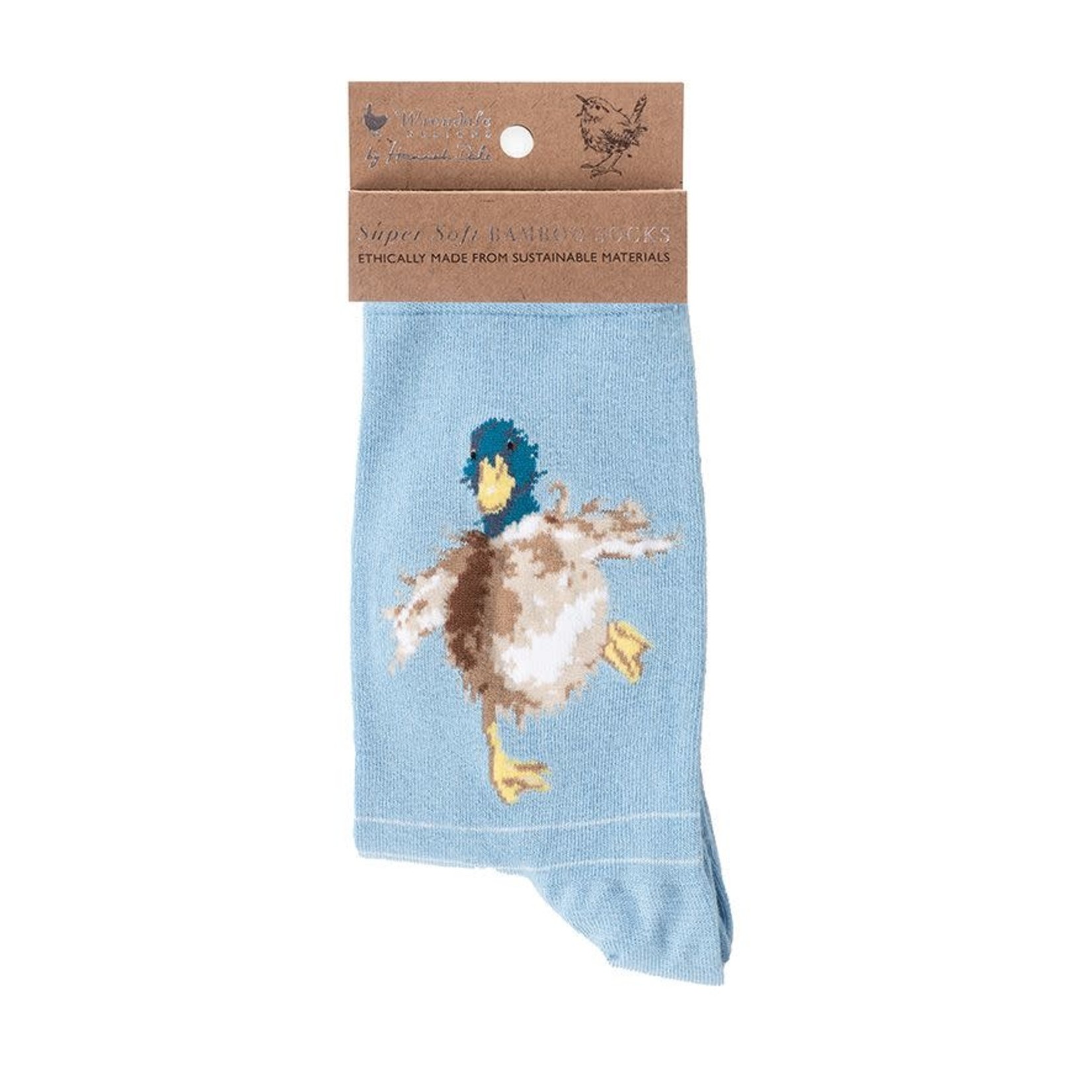 Wrendale Design Duck Sock Blue 100% Ökotex Bambus