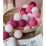 Cotton Balls Lights Lichterkette - Pink - 20 Kugeln