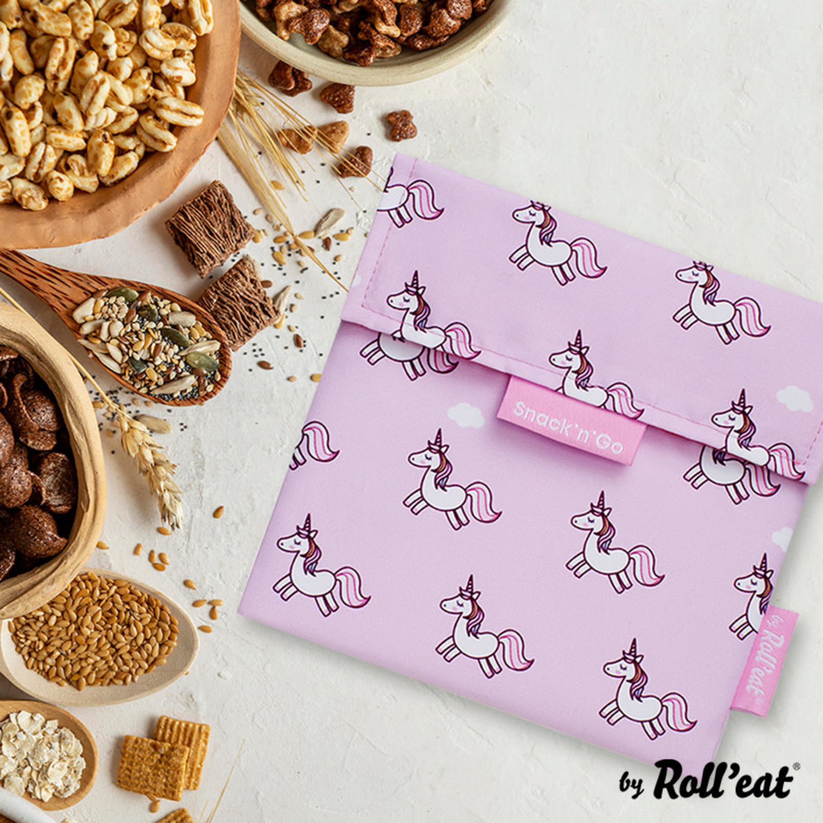 Roll'Eat Snack`n Go Lunch Bag Animals Unicorn