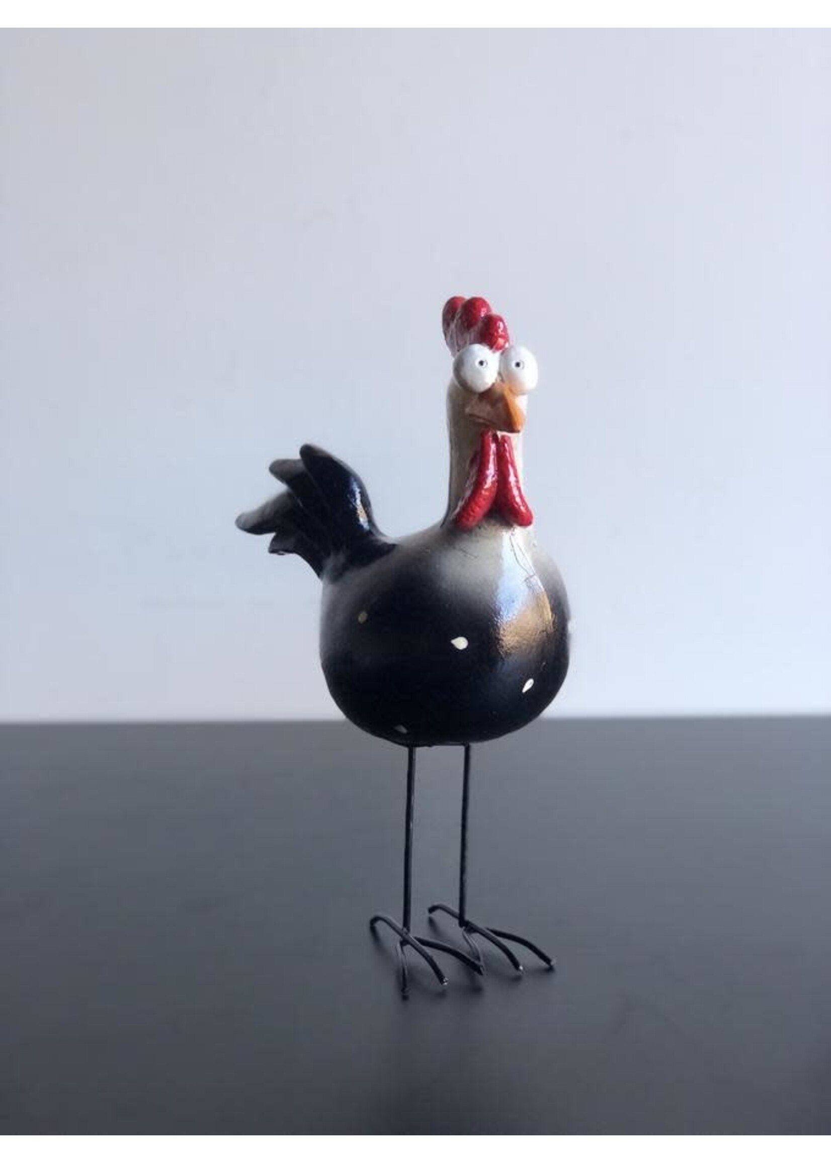 Hühner stehend, gepunktet - schwarz