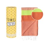 Towel to Go Neon-Hamamtuch, recycelte Baumwolle, Rot/Rosa