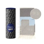 TOWEL TO GO Hamamtuch Palermo Blau/Schwarz