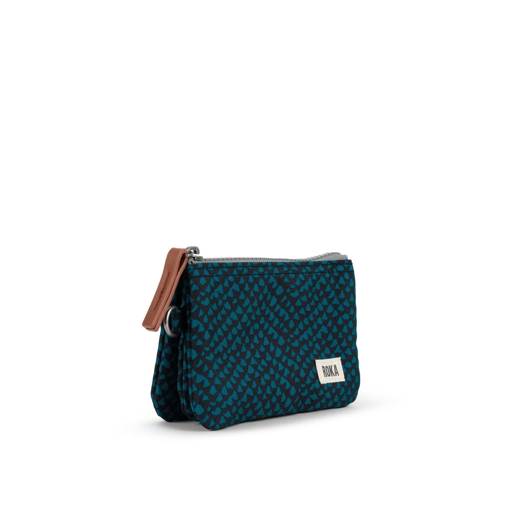 ROKA London Carnaby Teal snake Small Recycled Canvas