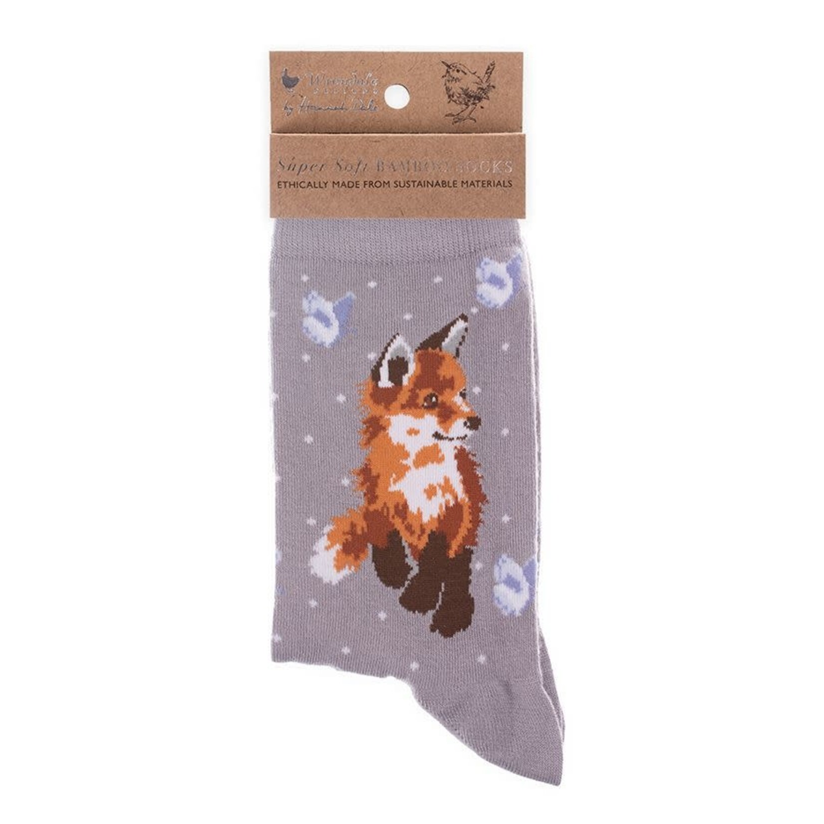 Wrendale Design Fox Sock - Born to be Wild 100% Ökotex Bambus