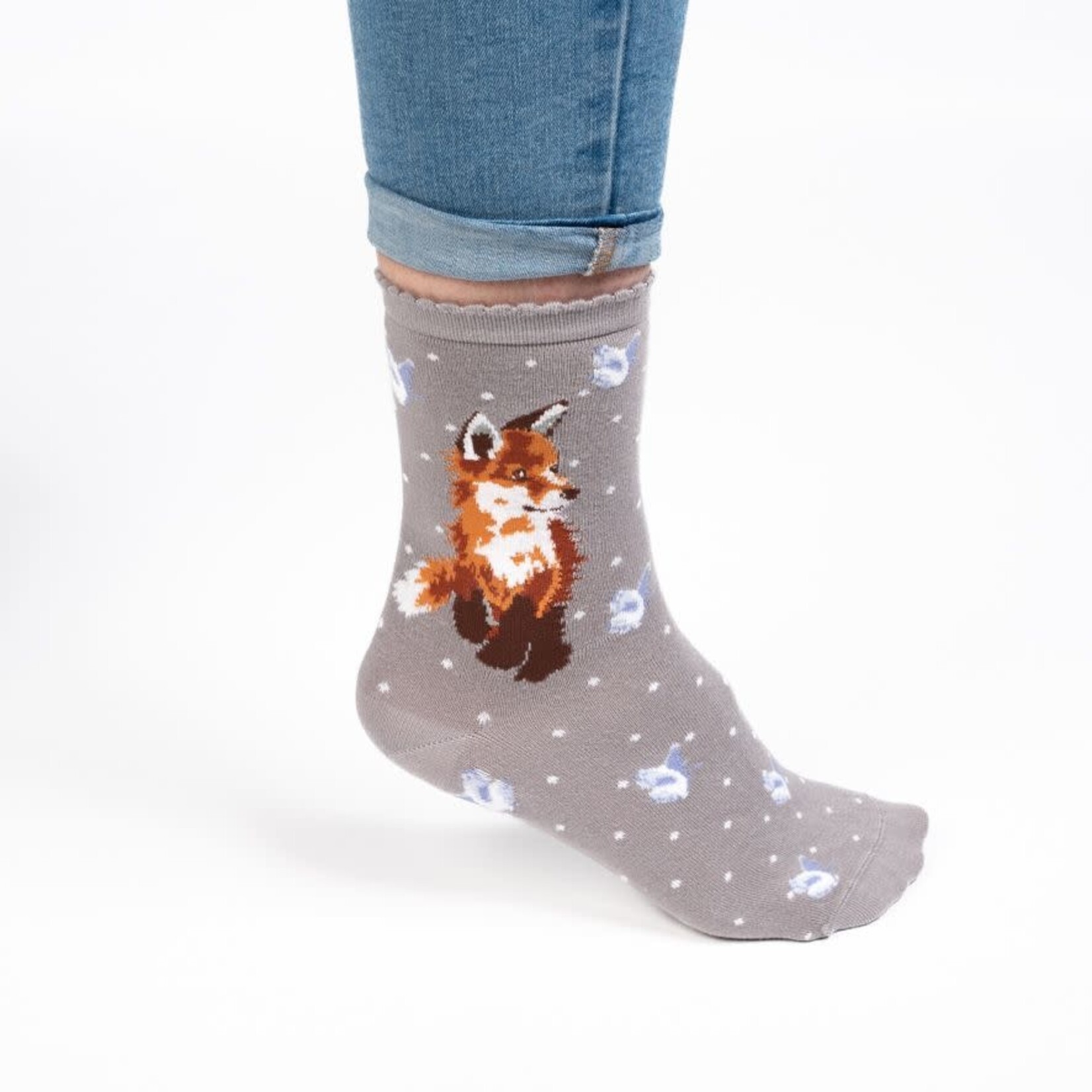 Wrendale Design Fox Sock - Born to be Wild 100% Ökotex Bambus