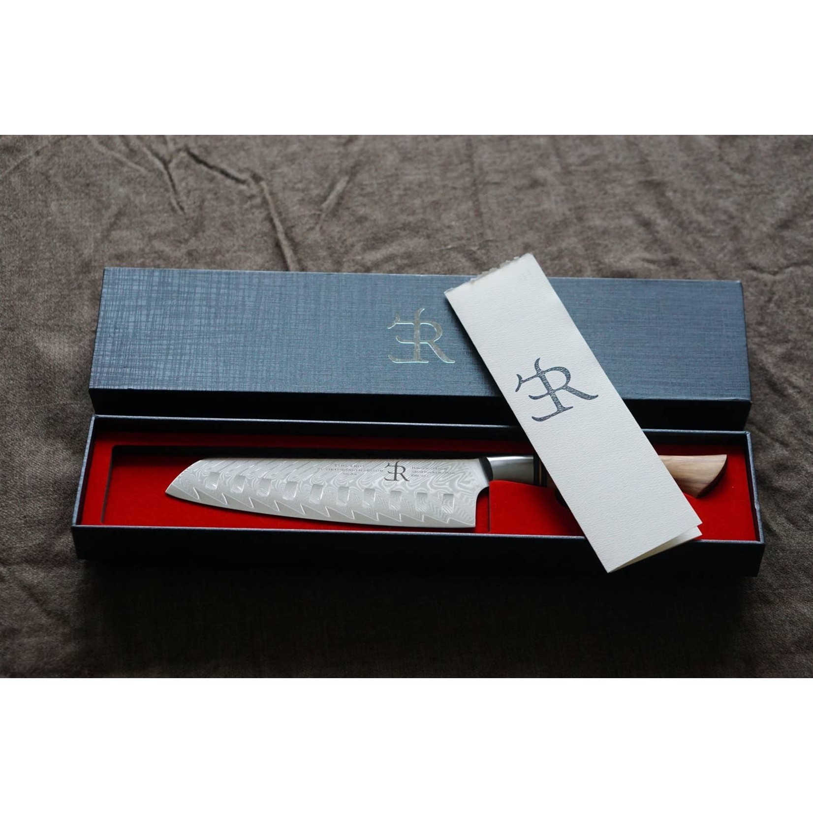 Ryda Knives Santoku-Messer - ST650 Damast 20 cm