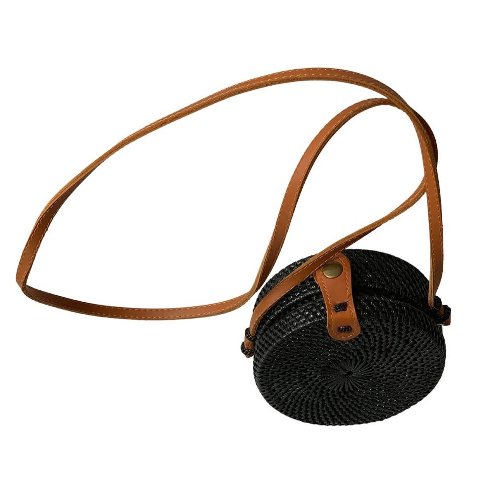 Rattan Roundy Tasche schwarz 20cm